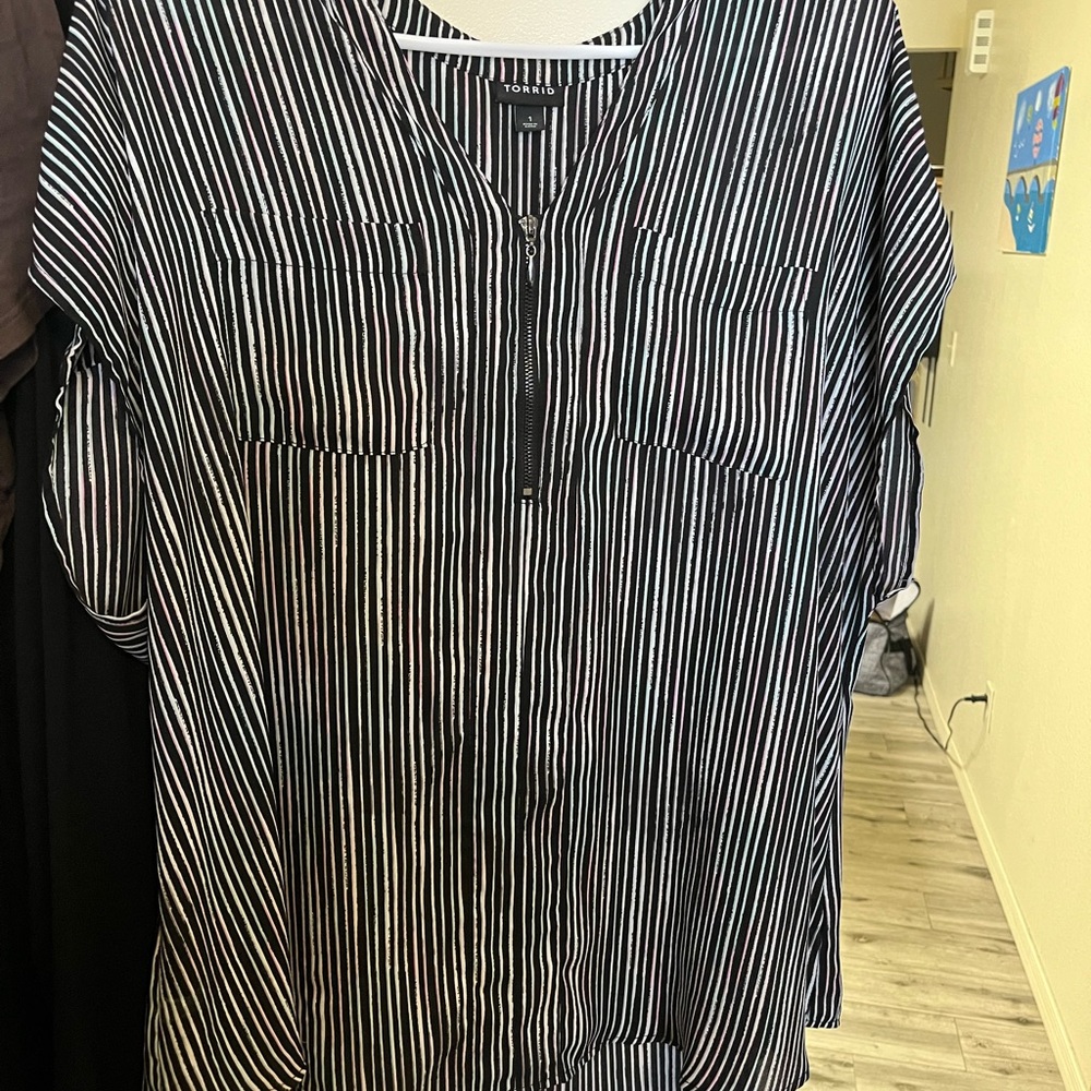 Torrid Multicolor Striped Blouse